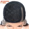 FASHION IDOL 36inch/90cm Deep Wave Cosplay Wigs Synthetic Lace Front Wigs For Black Women Fiber Part Lace Wigs Super Long Wavy