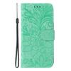 For iPhone 15 Case Lace Flowers PU Leather Flip Wallet Phone Cover