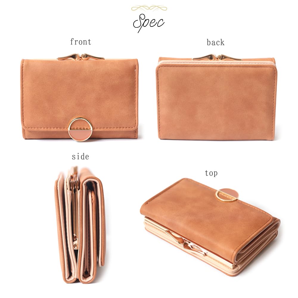 Мини-застежка Легко к Большой ПУ-застежке-защелке Маленький Размер [ninon] Женский Кошелек, Компактный, Маленький, Мини, Застежка, Тройного сложения, Милый, Использование, Вместимость, Милый,