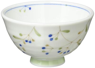 Mino Ware легкая миска для риса, миска для чая, примерно 11 см, можно использовать в микроволновой печи и мыть в посудомоечной машине, орехово-голубой 132-1011