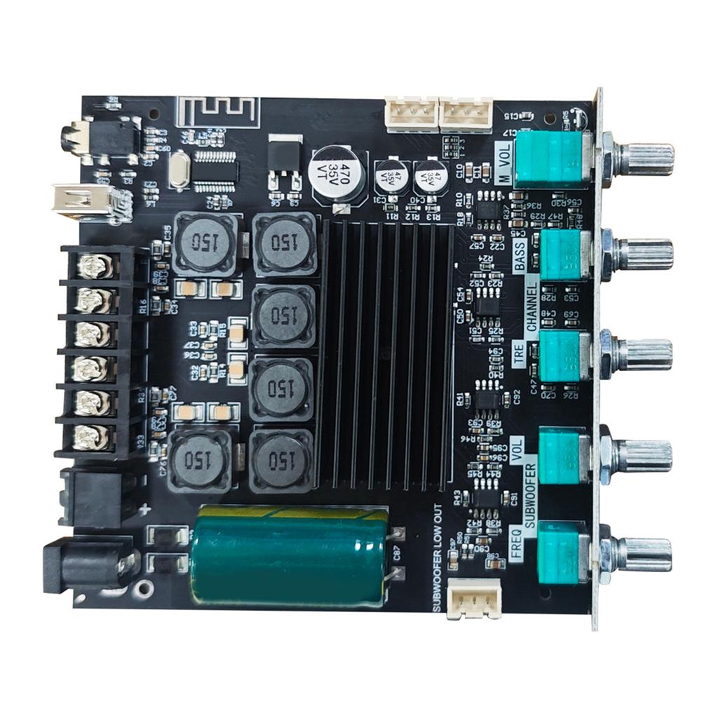 2.1 Channel BT Amplifier Module, APP Control Audio Amplifier Board with Subwoofer, Compatible with Phone PC CD Player