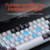 Механическая клавиатура MK61 USB Gaming с красным переключателем и RGB-подсветкой, с возможностью горячей замены, 61 клавиша, проводная, съемный кабель