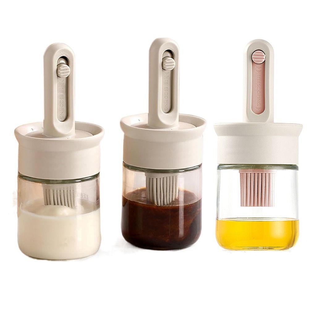 Retractable Oil Dispenser Bottle Heat-Resistant Oil Container Household