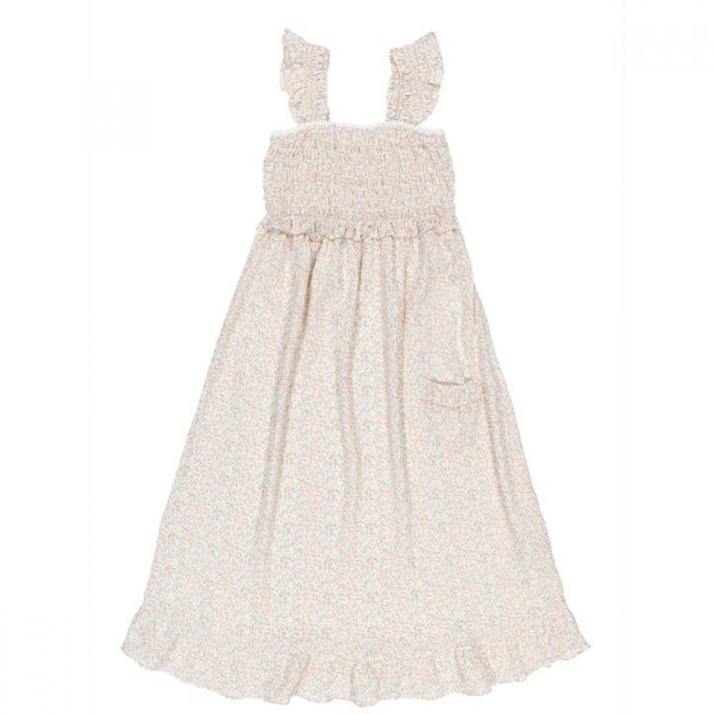 Barbara Orange Pleated Floral Golf Gown Agw4626s
