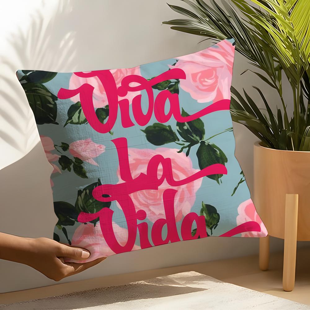 Для Жизни Viva La Vida 3 Наволочка Льняные Чехлы Для Подушек Для Декоративного Дивана Домашние Подушки Чехол Автомобильное Сиденье Чехлы Для Подушек