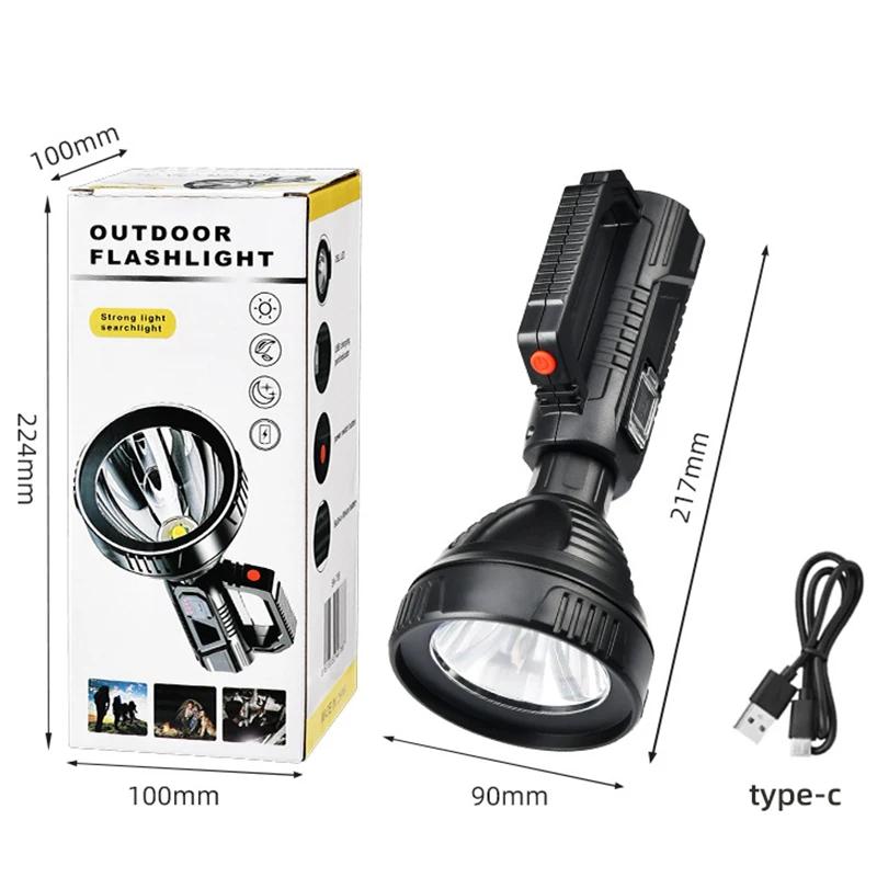 LED Multifunctional Flashlight Rechargeable Strong Light Long-distance Searchlight Waterproof Outdoor Camping Handheld Light