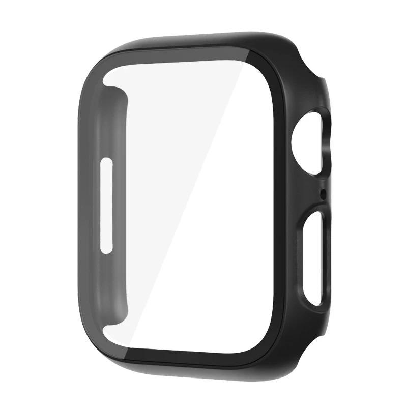 Стекло+Чехол для Apple Watch корпус 44мм 40мм 45мм 41мм 42мм 38мм ремешок Защитное стекло iwatch series 9 8 7 SE 3 корпус Аксессуары