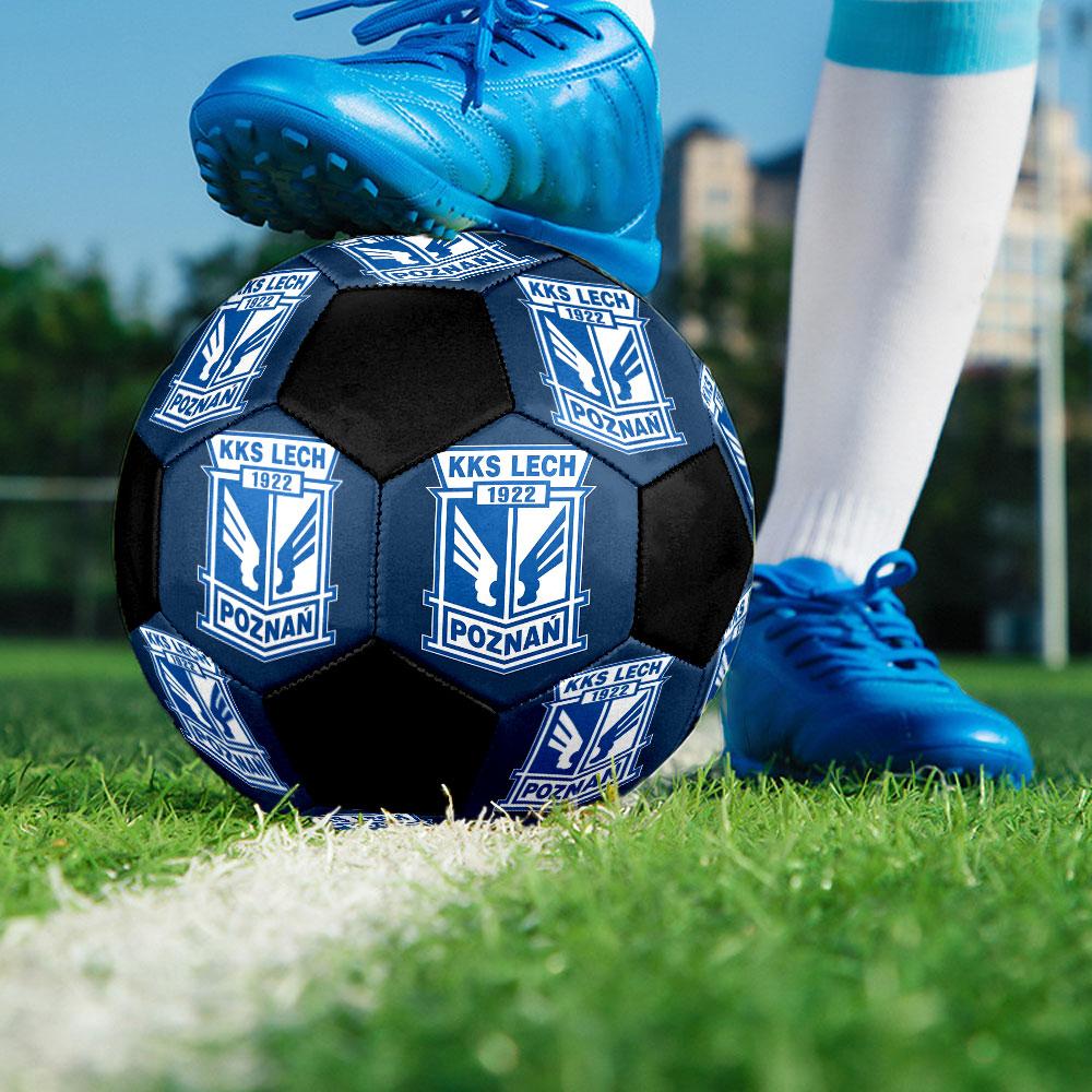 KKS Lech Soccer Ball Size 5 Colorful Machine Stitched PVC Competition Ready Durable High-Bounce