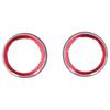 2pcs Air Conditioning Audio Switch Knob Rings Trims Red Decoration Fit for RAV4 2020