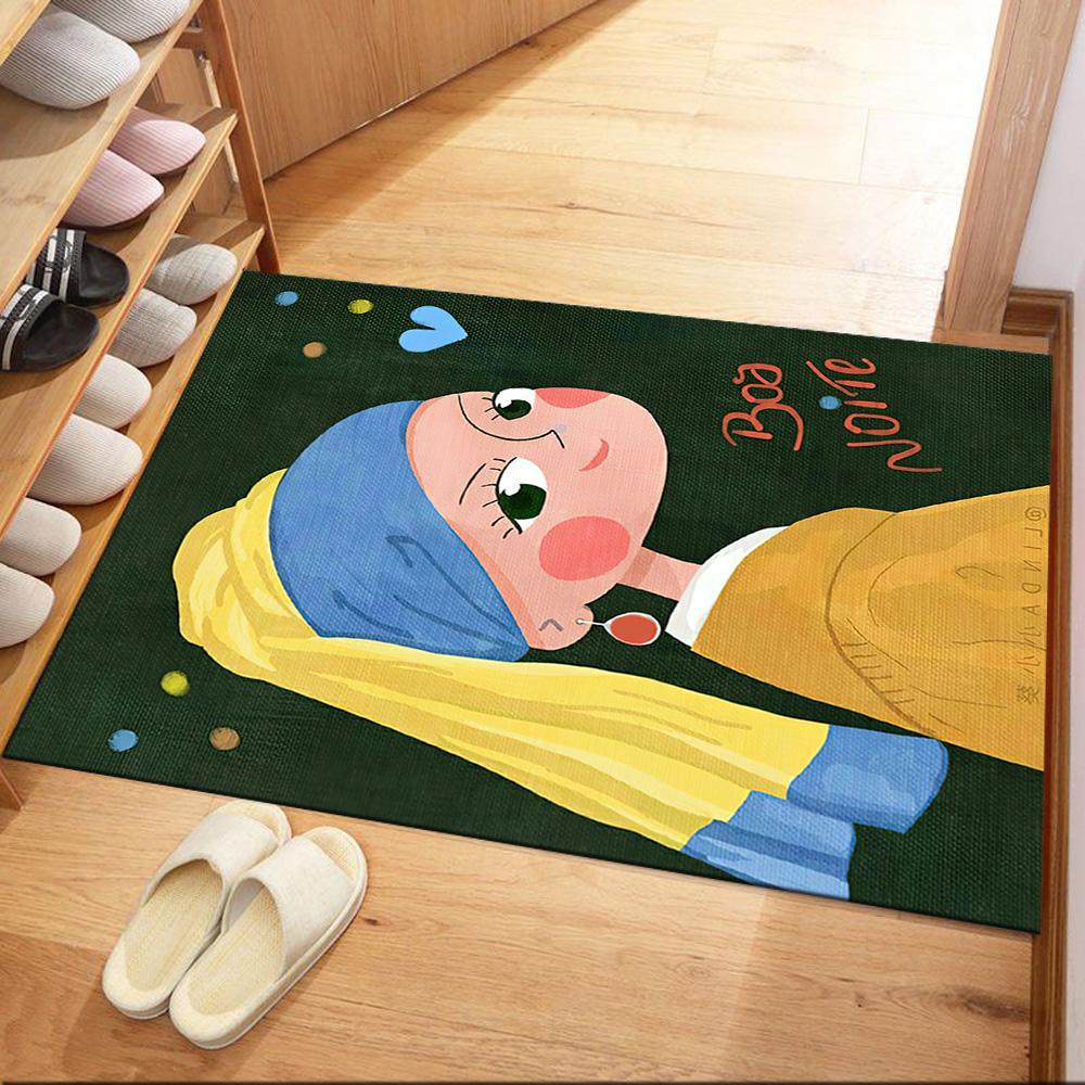 Girl With A Pearl Earring Square rugs are a great choice for living rooms, bedrooms, home décor, and as gifts