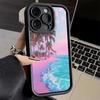 Розовый Закат Пляж Мечтательный Пейзаж Чехол для Телефона для iPhone 16 17 Air 16E 15 Pro Max 14 Plus 13 12 Mini Capa Мягкий Силиконовый Чехол Fund