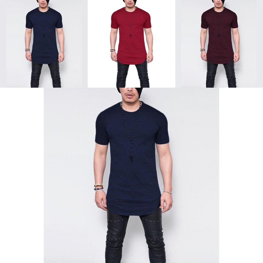 Ultra-comfortable Curve Hem Men T-shirt With Side Zipper In Premium Cotton Blends