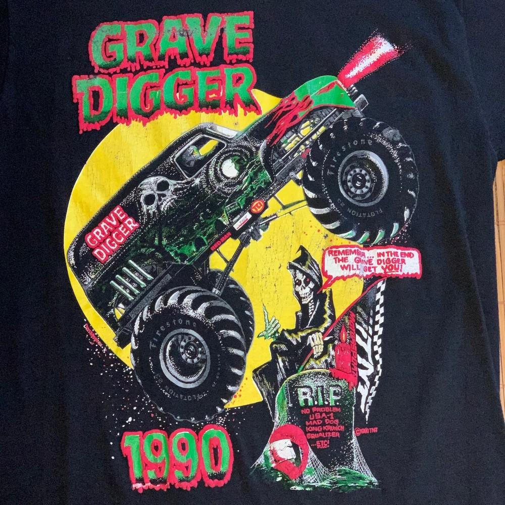 Винтажная футболка 1990 года Grave Digger Reaper унисекс S-5XL QT3752