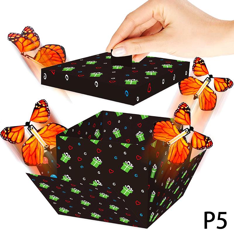 Surprise Flying Butterfly Explosive Gift Box Box Birthday Party Graduation Ceremony Year Blessing Easy Installation 2024