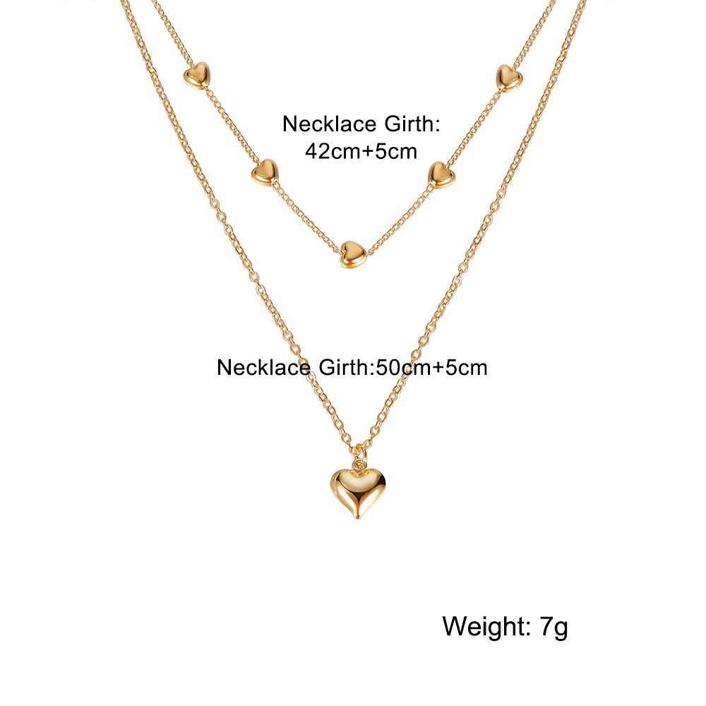 Ожерелье с подвеской «Любовь» в форме сердца, модный набор из 2 предметов для влюбленных, одинаковые ювелирные изделия, подарочная цепочка на свитер