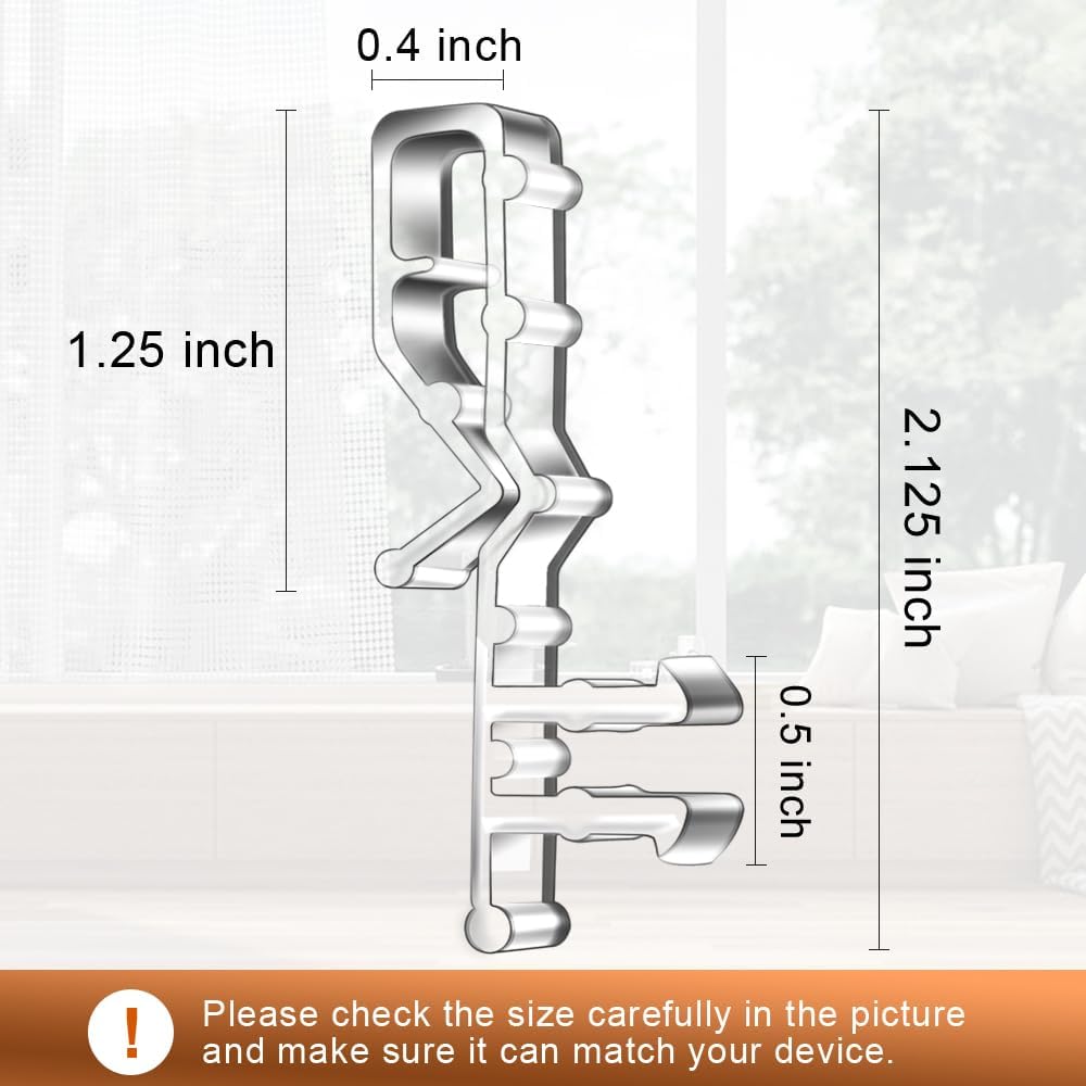 12 PCS Hidden Channel Valance Clips, 2-1/8inch Clear Plastic Blinds Clips for Valance with a Groove in The Back