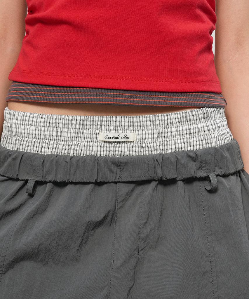 GENERALIDEA Layered Nylon Elastic Pants [Charcoal] / Gf2Lpt525