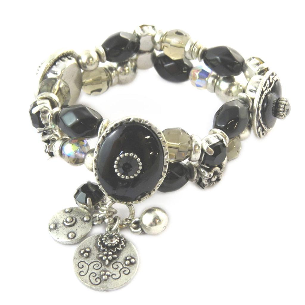 Les Trésors De Lily [E2439] - Дизайнерский браслет «Анастейша», черный