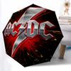 1 шт. AC/DC, Автоматический складной зонт в стиле рок-музыки - Компактная конструкция с 8 ребрами, Прочный пластик и железо, Для повседневного использования F010644
