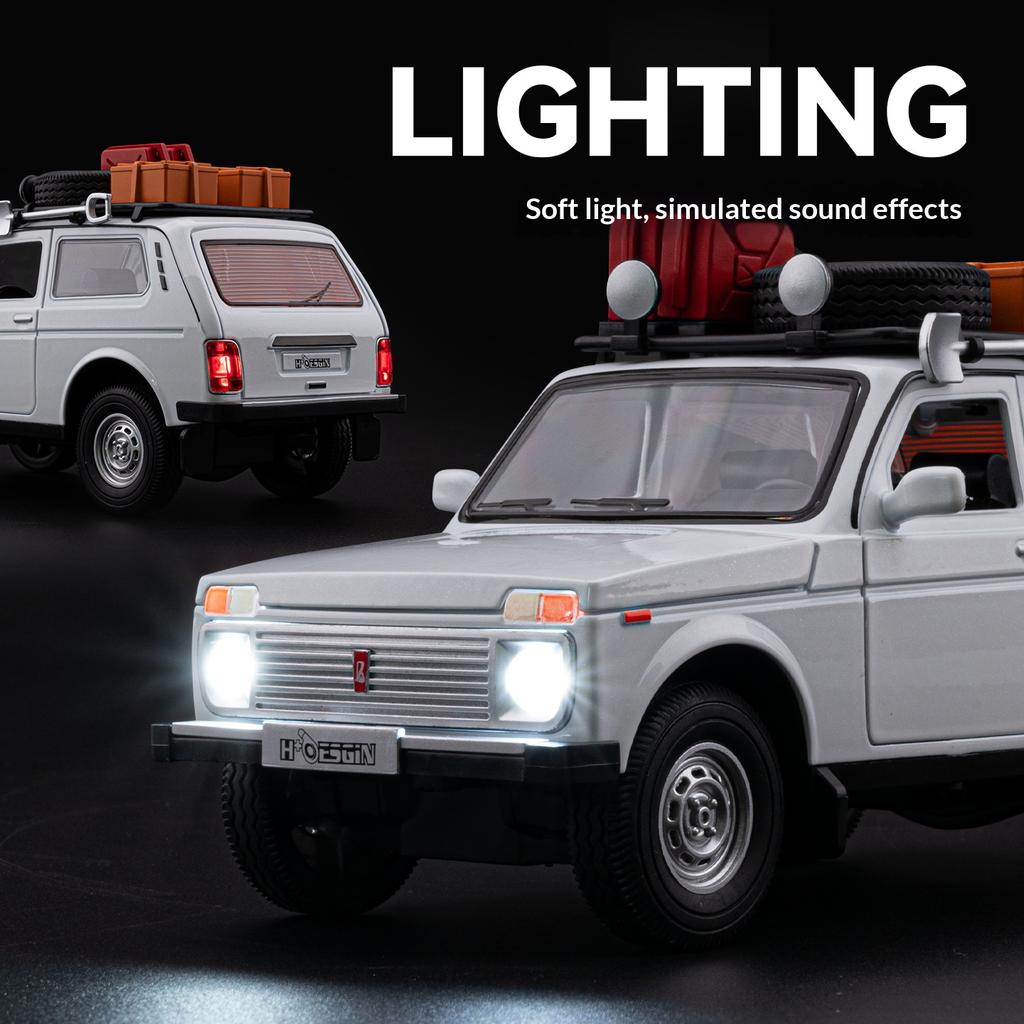 1/24 LADA NIVA Outdoor Edition Металлическая модель автомобиля Классический Внедорожник Игрушка Подходит для Детей Старше 3 Лет Игрушечная Машинка Подарок