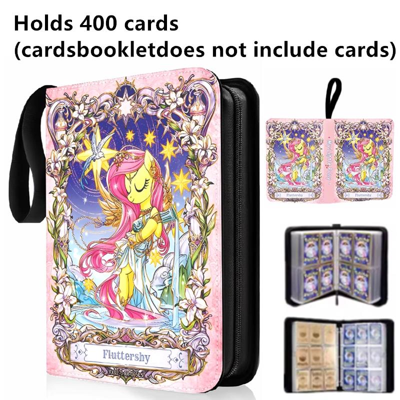 My Little Pony 400pcs/900pcs Card Album Book Folder 4/9 Card Slots Collections Zipper Double Pocket Zipper Card Binder Holder