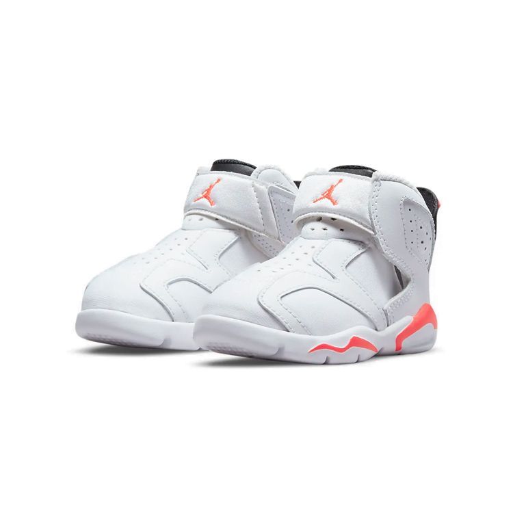 Детские кроссовки Air Jordan 6 Retro Little Flex TD Infrared White Infrared-23 Black CT4417-101