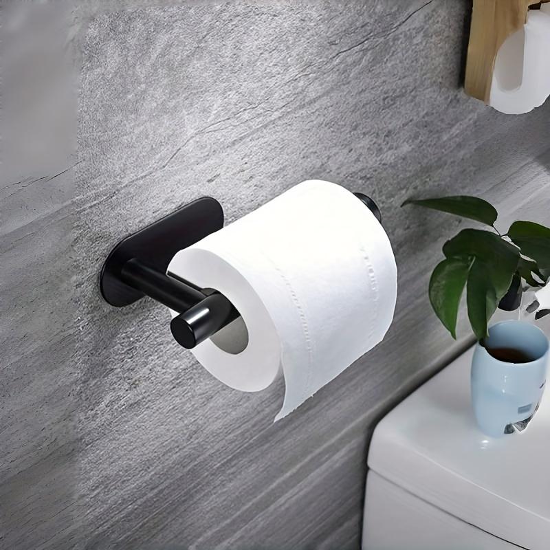 1 Piece High Quality Wall Mounted Stainless Steel Toilet Roll Holder - Self-adhesive Design Saves Space In the Bathroom and Shower