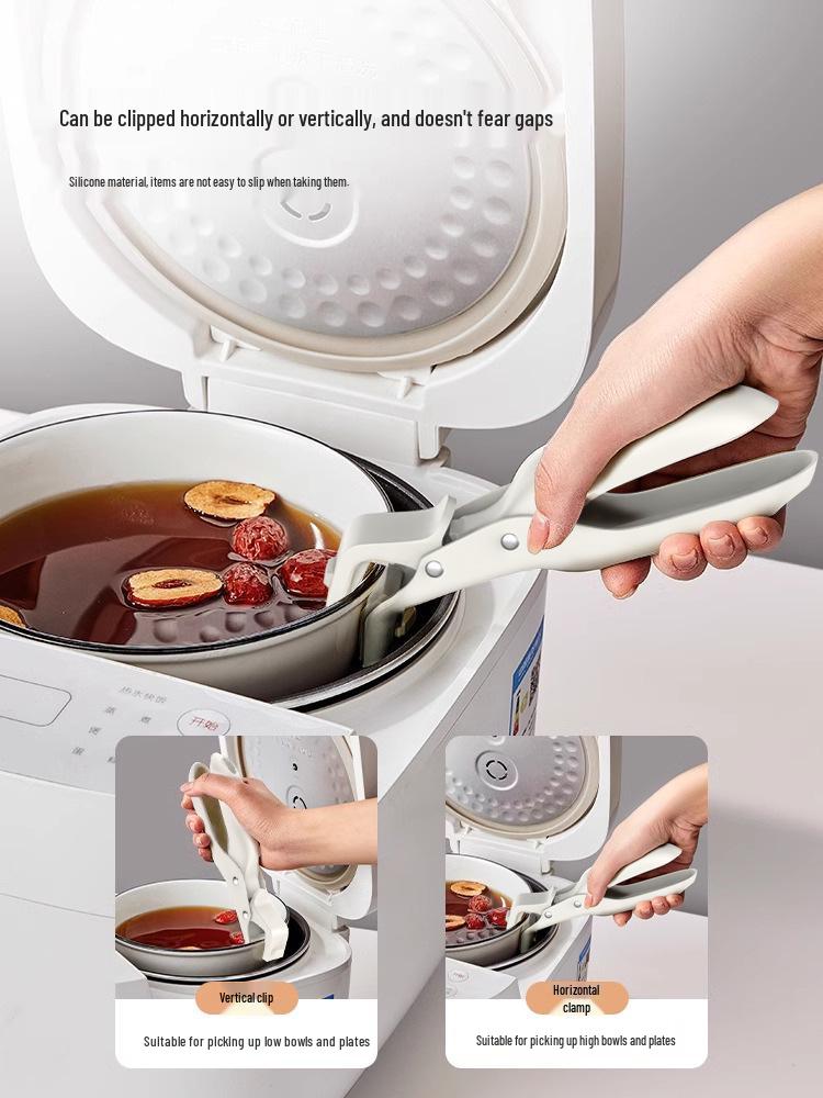 Silicone Non-Slip Bowl Lifter and Plate Clip for Microwave and Steamer Safety