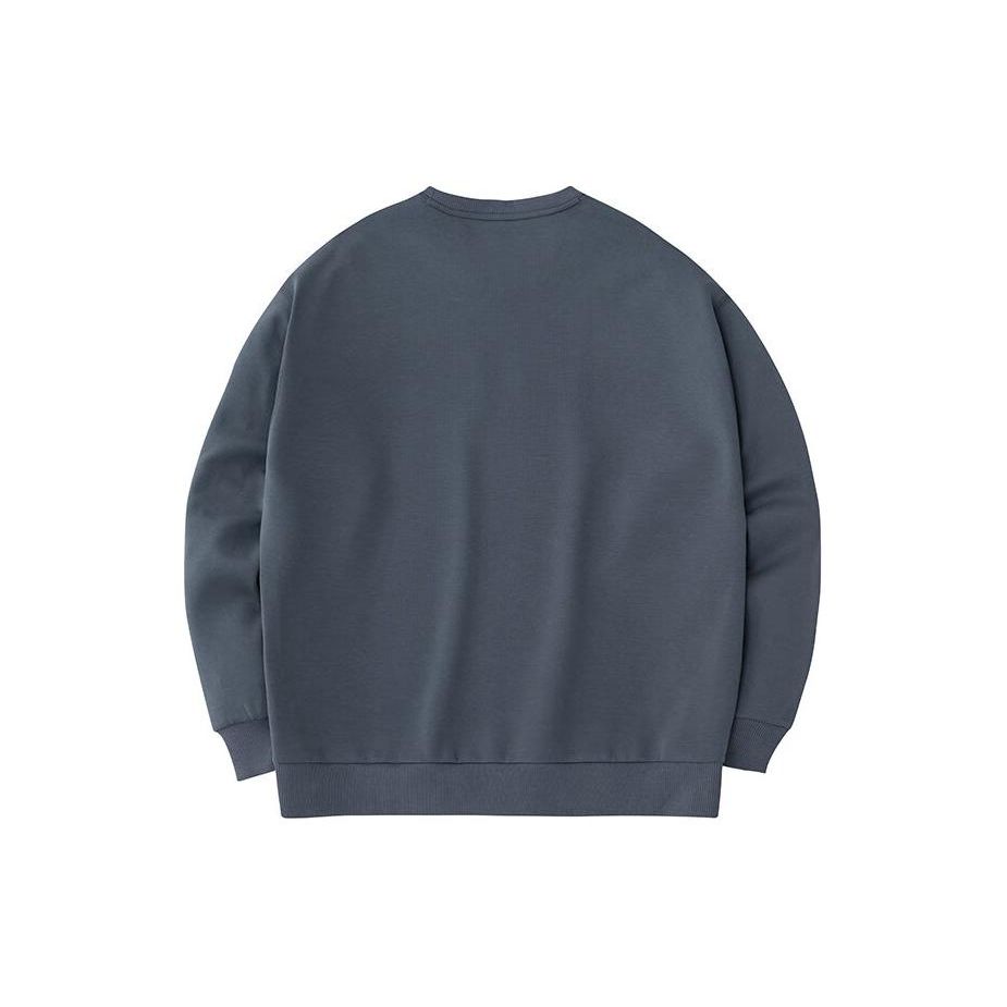 Anta Тренировочная серия эластичная удобная толстовка с длинным рукавом и круглым вырезом мужская топы угольно-серый 152417714-3