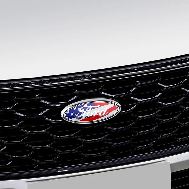 Горячая автомобильная наклейка Для Ford Новый автомобиль Передняя решетка радиатора Значок Автомобиль Задняя крышка багажника Замена эмблемы Аксессуары для доработки Для Ford Ranger