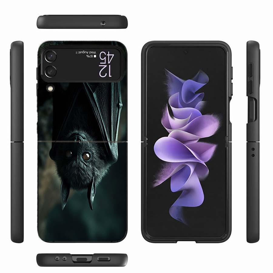 Чехол для телефона 'Летучие мыши вечером' для Samsung Z Flip 6 7 5G Z Flip 5 Galaxy Z Flip 3 4 5G ZFlip Ударопрочный Жесткий Чехол ТПУ ПК Coque