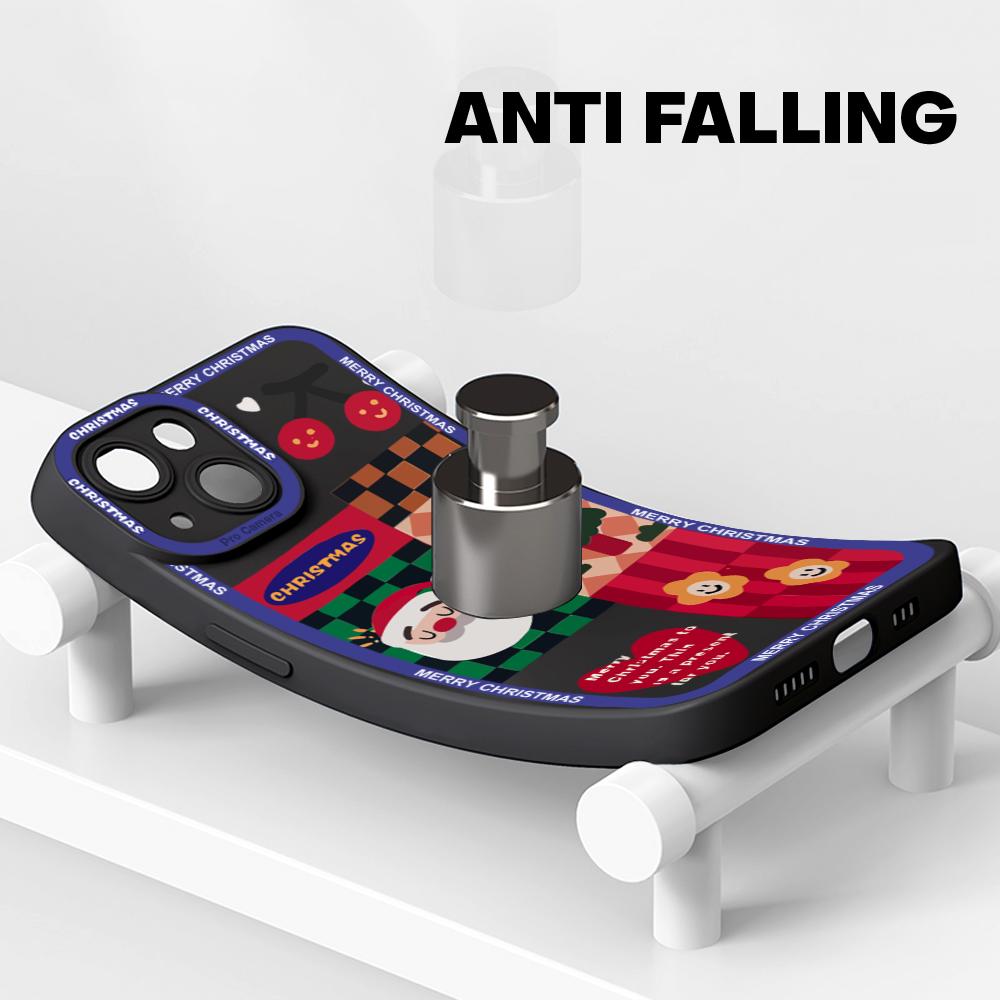 Для iPhone 16 15 14 Pro Max Redmi Note 13 12 Pro Samsung S25 S24 Ultra A13 A14 A15 A16 Полный защитный объектив Мягкий силиконовый чехол с рождественским узором