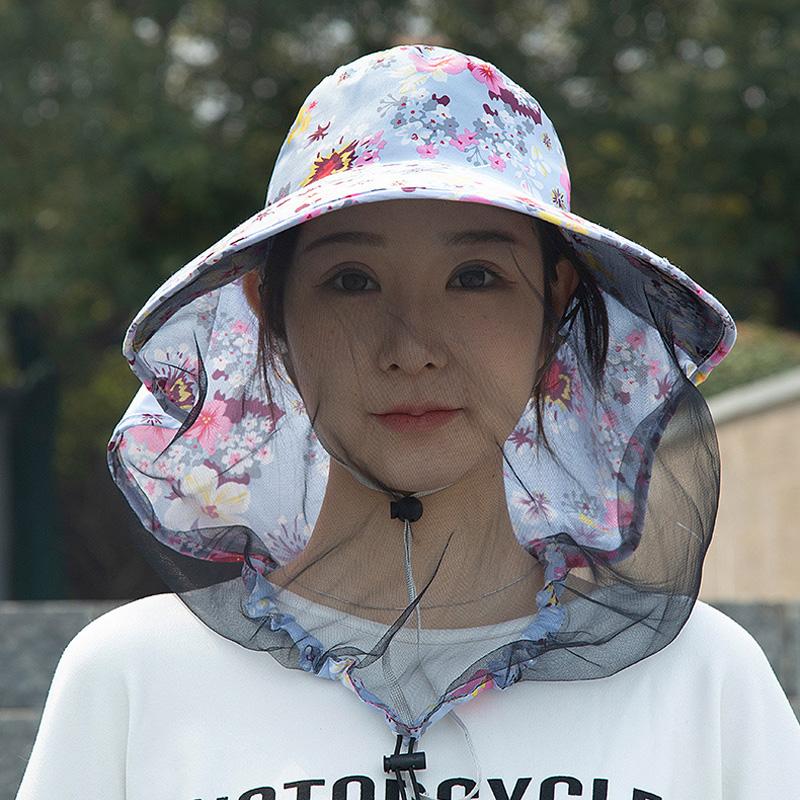 Женские многофункциональные дышащие козырьки для защиты от солнца, кепки, кепки из полиэстера, сетка от насекомых и комаров, лето, 6 стилей