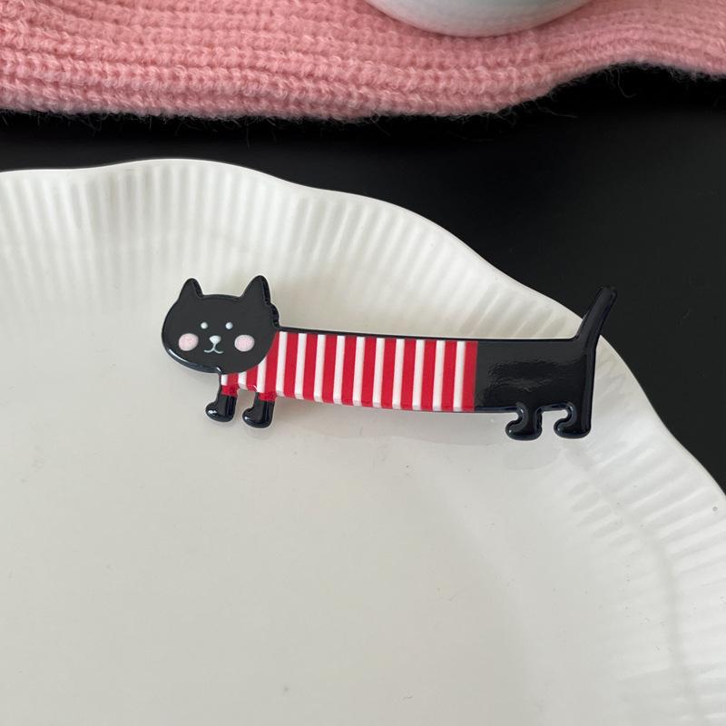 Мультяшная заколка для волос, милая кошачья форма, боковая челка, зажим для макияжа, головные уборы для девочек
