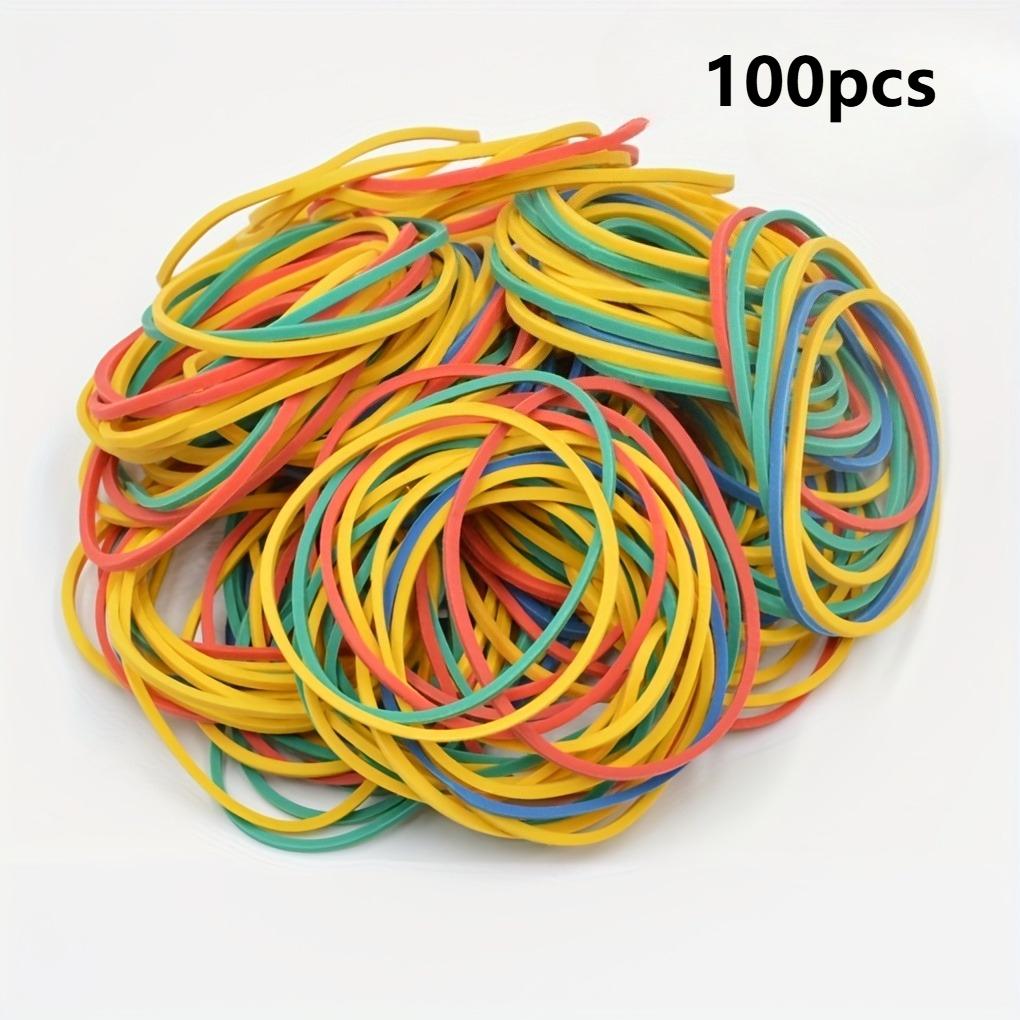100 шт. Разноцветные маленькие резинки, Эластичные тянущиеся резинки, Подходят для купюр, Офисные принадлежности, Упаковка смешанных цветов