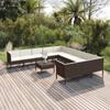 Day and Night - Day and Night Garden Furniture Set 12 Pieces and Brown Synthetic Rattan Cushions