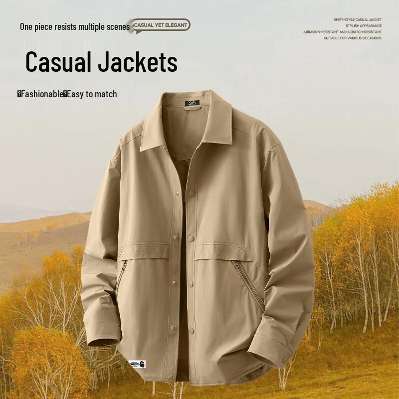 Fingercroxxit Unisex Casual Long Sleeve Shirt Jacket