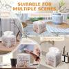Floral Tissue Box Holder, Fall Florals Leather Tissue Box Cover Square, Autumn Facial Paper Organizer Dispenser Toilet Paper Holder for Bathroom