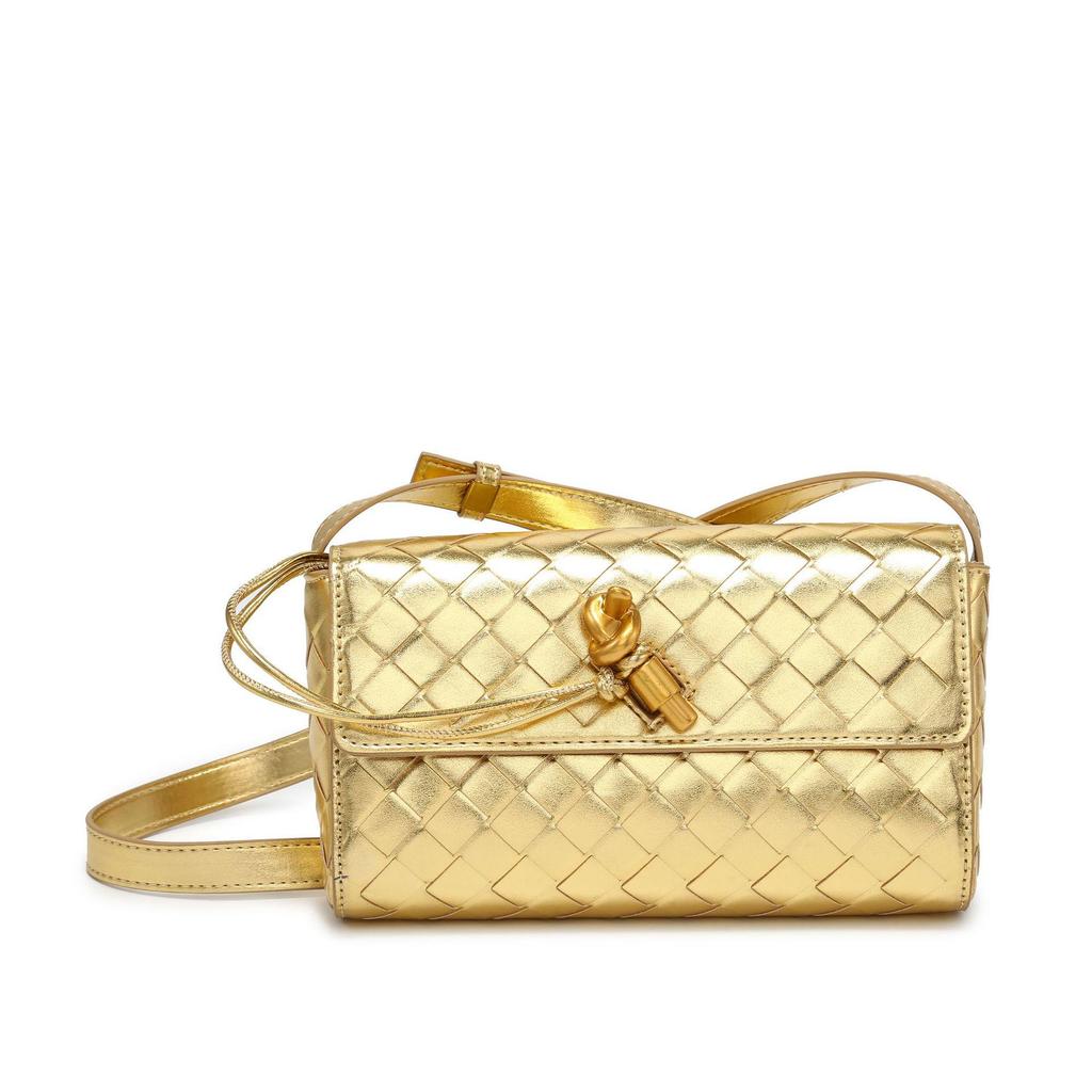 Вечерняя сумка Cross-border B Mini Andiamo Woven Crossbody с замком в стиле ретро