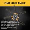 Miter Saw Protractor Inside & Outside Miter Angle Finder Angle Gauge Protractor for Carpenters, Plumbers and All Building Trades (Black)
