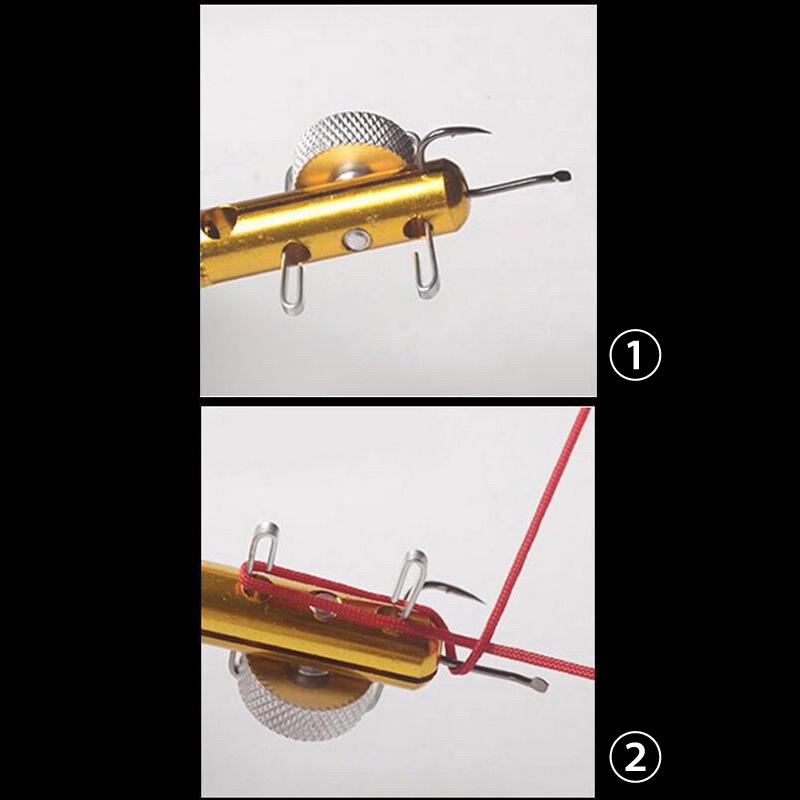 Быстрый инструмент для завязывания рыболовных узлов Двусторонний узловяз Мотовило для лески