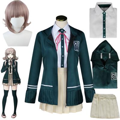 Аниме Данганронпа: Триггер Happy Havoc Nanami ChiaKi, рубашки для косплея, топы, юбки, парик, комплект униформы, карнавальные костюмы на Хэллоуин