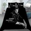 Пододеяльник Рок-звезда Джонни Холлидей 3D Изысканная цифровая печать Постельное белье Одеяло Кровать Молодежь Домашний декор Взрослые Мальчики Подарок