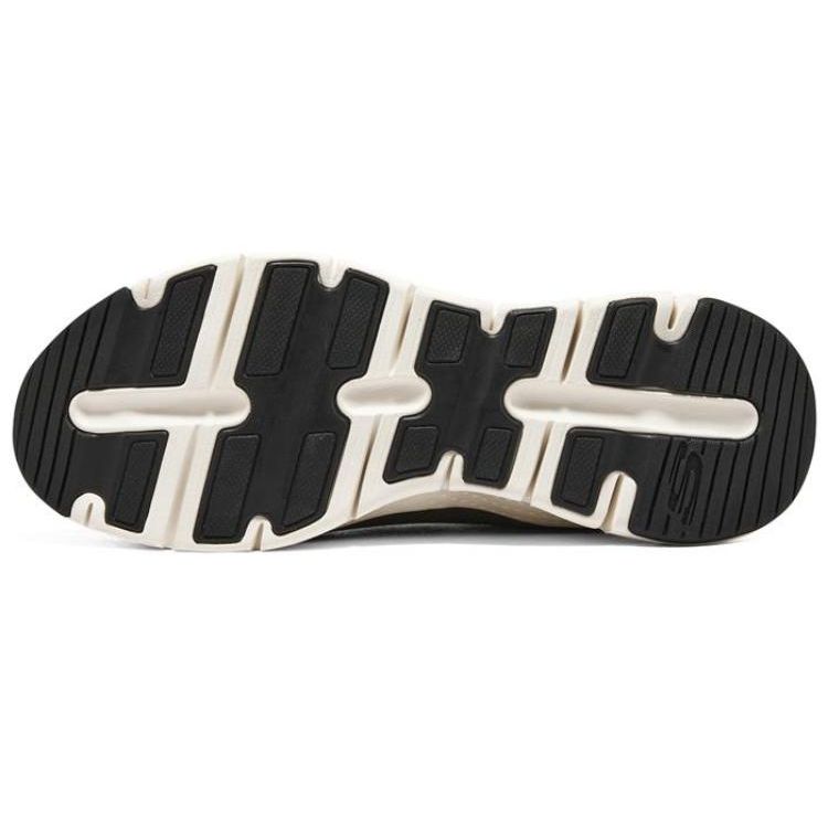 Skechers Arch Fit Искусственная кожа Удобные Универсальные Амортизирующие Высокие Повседневные Кроссовки Мужские Черный 232403-BLK