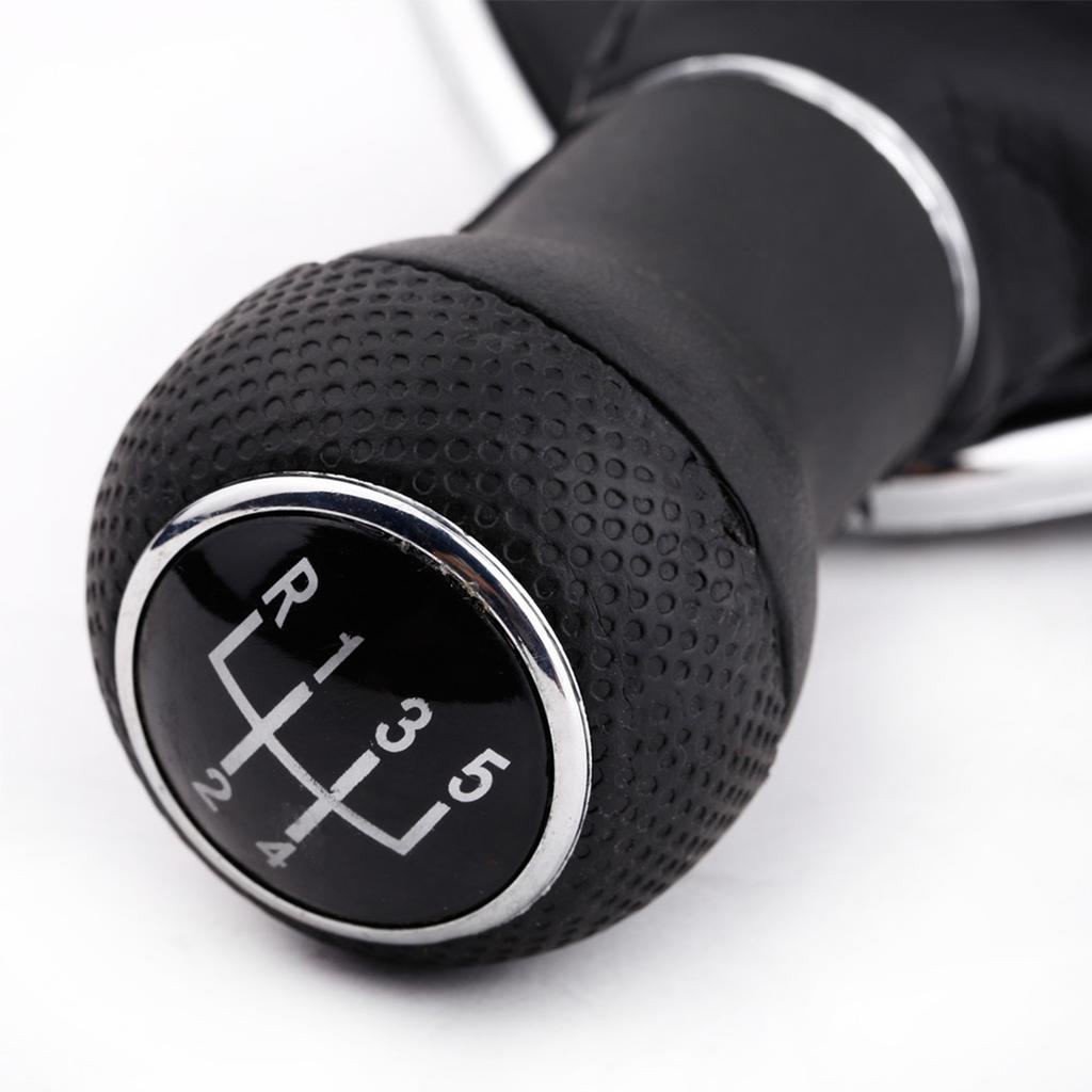 New 5 Speed Gear Shift Knob Gaitor Boot Black PU Leather for    Jetta GTi MK4 1999 2004