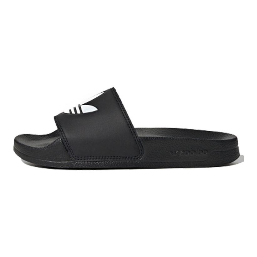adidas Adilette Lite Slide J Черно-белые детские кроссовки Core-Black Cloud-White EG8271
