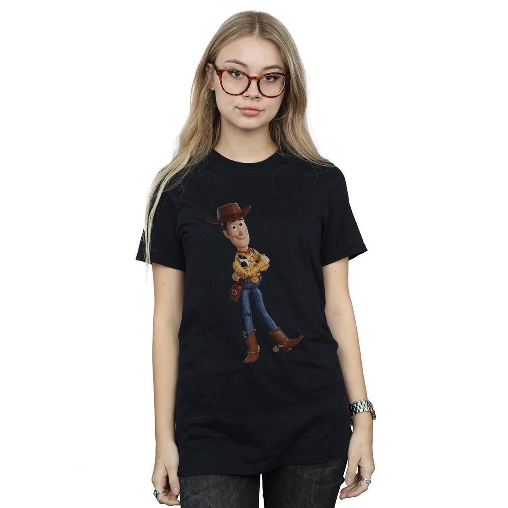 Disney Womens/Ladies Toy Story 4 Sherrif Woody Cotton Boyfriend T-Shirt