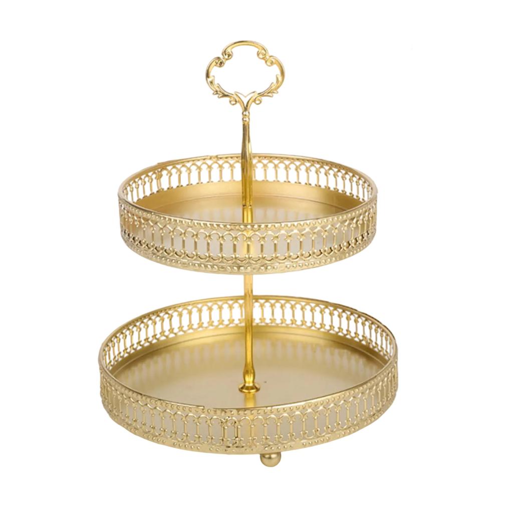 2-х уровневая подставка для фруктов и овощей на кухонную столешницу, экономящая место, поднос для хранения закусок, подставка для конфет