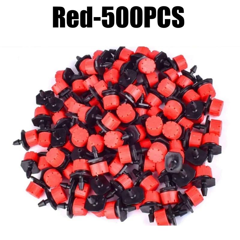500PCS 4/7mm Garden Irrigation Nozzle Adjustable Dripper Sprinkler Emitter Micro Drip Balcony Yard Greenhouse Watering Spray