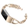 Diamond Decor Zinc Alloy Chain Watch Strap for Fitbit Charge 2